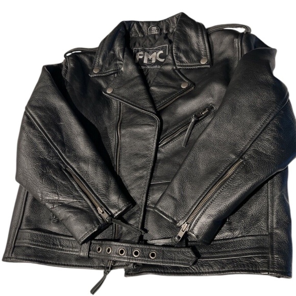 FMC First Manufacturing Company Kid's Leather Biker Jacket - Picture 5 of 5